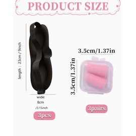 KGDUYC Sleep Mask - 3 Pieces 3D Sleeping Mask Night Mask, Memory Foam Eye Cover, Absolute Darkness Eye Mask with Earplugs, with 3 Pairs of Earplugs, Eye Sleep Protection for Yoga Travel, Blocks Light