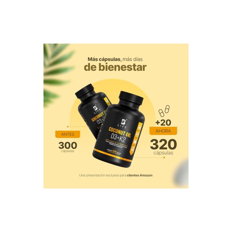 B Life Vitamina D3 400 UI + K2 con 320