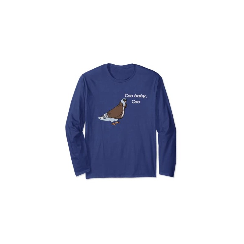 Pigeon Coo Baby Coo Lustiges T-Shirt (dunkel) Langarmshirt