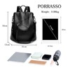 PORRASSO Women Backpack Anti-Theft Daypack Ladies Fashion Shoulder Bag Waterproof