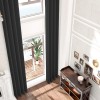 Sanceor Soft Texture Extra Long Curtain 132 Inch Length,Black 1