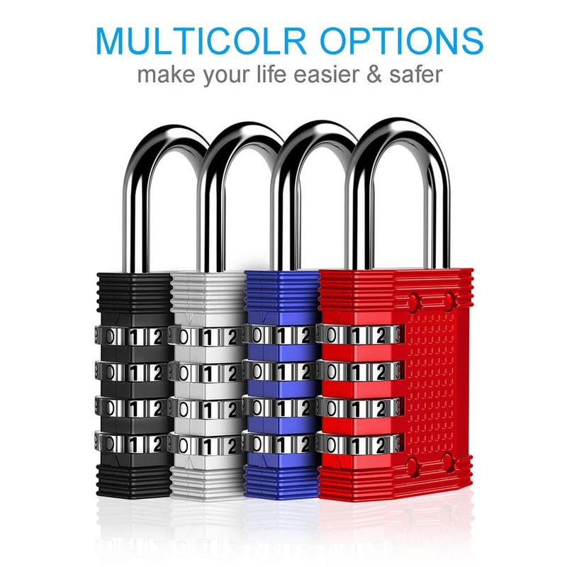 ZHEGE Locker Padlocks, Combination Padlock for Gym, Outdoor Padlocks with