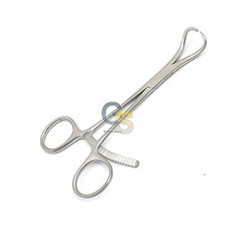 G.S BONE REDUCTION FORCEPS 5.5" ORTHOPEDIC CURVED LONG RATCHET INSTRUMENTS BEST QUALITY