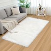 White Faux Fur Rug 3x5 Feet Soft Fluffy Rug for
