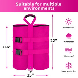 Jorohiker Canopy Weight Bags Set of 4, 1680D Heavy Duty Leg Canopy Weights Sand Bags for Pop up Canopy Tent,Instant Outdoor Sun Shelter Canopy,Patio Umbrella