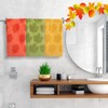 Oudain 3 Pcs Thanksgiving Fall 3D Jacquard Hand Towels Set