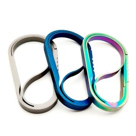 1Pcs Titanium Alloy Carabiner Keychain, Buckle Climbing Quick Hanging Safety Snap Link Hook for Outdoor Camping Hiking Water Bottle (Multicolor)