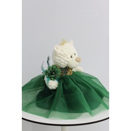 KINNEX COLLECTIONS SINCE 1997 Quince Bear 20" Quince Anos Quinceanera Last Doll Teddy Bear with Dress (Centerpiece) ~ B16631-33 (Emerald Green)