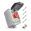 660V 10A Push Button Switch Box, Red Momentary Emergency Stop