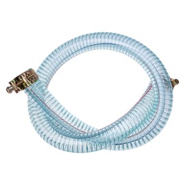 Chamixx 39'' Length 1" ID Universal Log Splitter and Heavy-Duty Steel Wire Suction PVC Hose with High Pressure UV Chemical Resistant with Clamps Blue