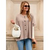 Simplee Womens Oversized Batwing Short Sleeve Cardigan Crewneck Button Down