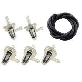 USPEEDA 5pcs Inline Clear Motorcycle Fuel Filters 90 Degrees Right Angle for Kawasaki Ninja 1000 1000R 250R 500R 600R 600RX 650R 750R ZX10R ZX11 ZX14 ZX6R ZX7R ZX9R