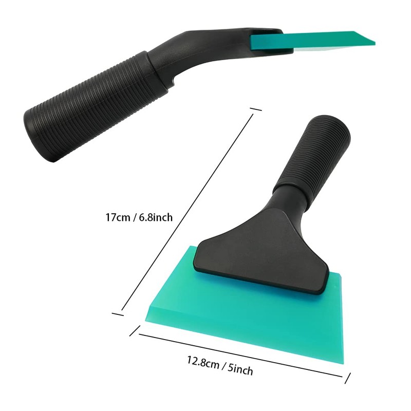 FOSHIO Small Squeegee with 5 Inch Light Blue Rubber Blade