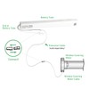 HUIYEETEX DC1278B 12V Rechargeable Battery Pack for Motorized Blinds&Shades, Reloadable