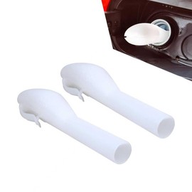 CyperFair 2 PCS Fuel Filler Funnel, 8U5A-17B068-EB 1782177 1833948 2050651 Large Diameter Capless Funnel, Portable Fuel Filling Accessory, Compatible with Ford (White)