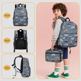 CAMTOP Backpack for Kids, Boys Girls Preschool Backpacks with Lunch Box Toddler Kindergarten School Bookbag Set