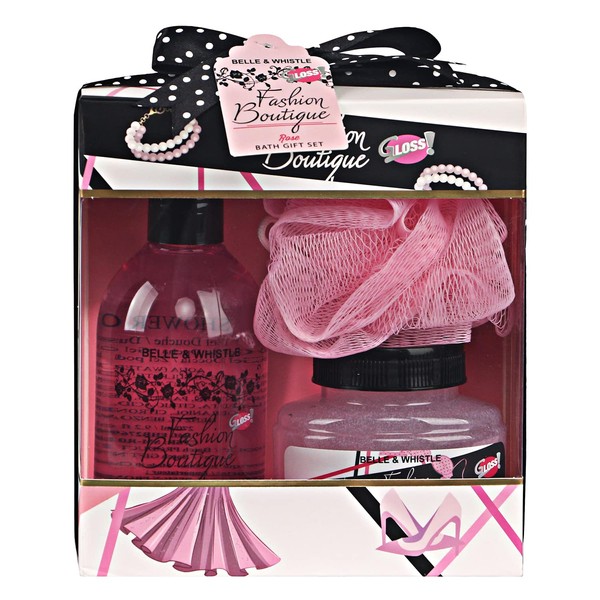 Beauty Bath Set with Massage Blossom - Fashion Boutique Collection - Pink