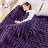 NEWCOSPLAY Queen Blanket for Couch Purple Super Soft Flannel Fleece