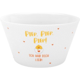 GRUSS & CO Schale Motiv "Piep" | Porzellan | 60 cl | Geschenk, Osterfrühstück | 48041