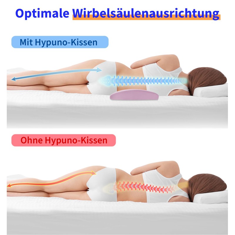 Hypuno Orthopaedic Lumbar Cushion Ergonomic Memory Foam Back & Lumbar