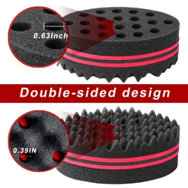 Supaze 3Pcs Hair Styling Set for All - Curl Brush, Twist Sponge for Textured Hair with Metal Pick