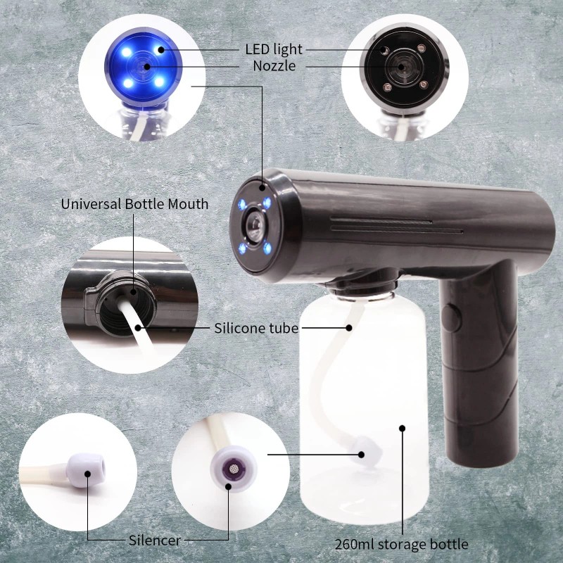3T GROUP Portable Touchless Sanitizing Spray Gun with LED Light