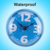 Denash Shower Waterproof Wall Clock, Bathroom Kitchen Washroom Suction Cup