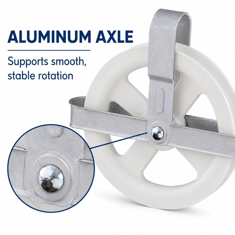 Clothesline Pulley 5 Inch Outdoor Laundry Line Wheel with Aluminum