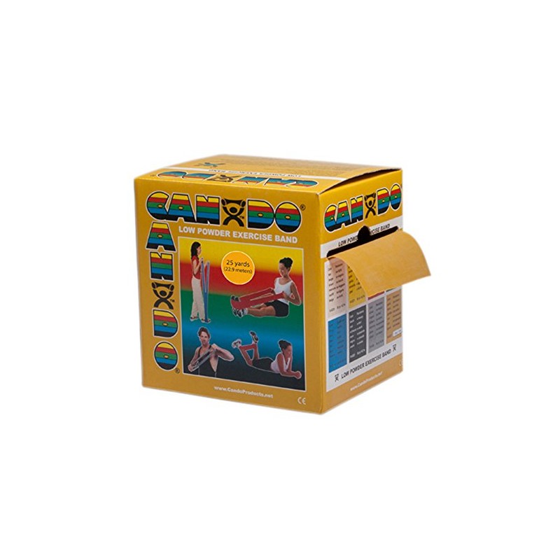 Cando Exercise Band, Gold, 25 Yard Dispenser