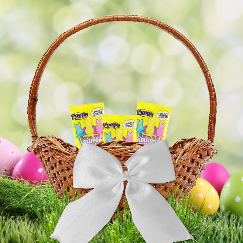 Easter Basket and Egg Hunt Candy, 2025 Peeps Lollipop Rings,
