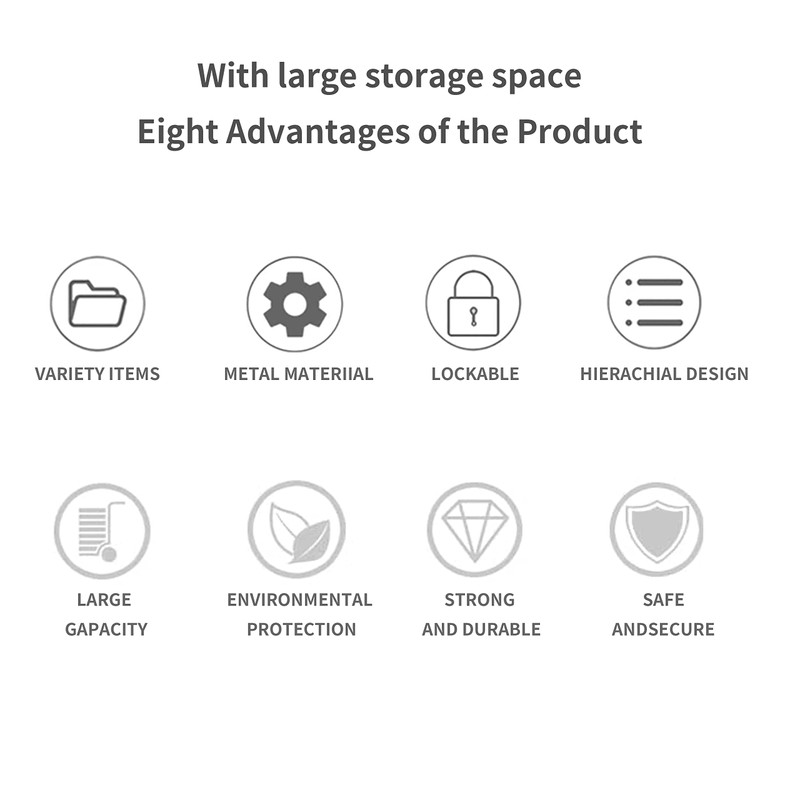 Sanoolir 3-Drawer Mobile File Cabinets Rolling, Vertical Metal Filing Cabinet