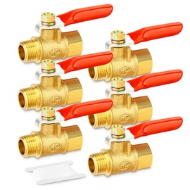 TAILONZ PNEUMATIC 3PCS 3/8 Zoll Messing Mini-Kugelhahn Absperrschalter, 3/8 Zoll Außen- x Innengewinde BSP Rohrverschraubung