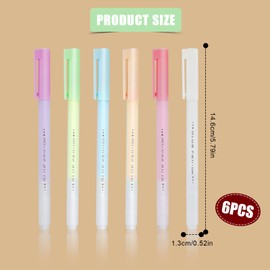 6pcs Scrapbooking Glue Pen, Quick Dry Glue Pen for Scrapbook Multi-Color Adhesive Glue Pens Glue Pens for Crafting DIY Drawing Papercrafts (6 Colors)