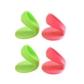 AKOAK 4 Pcs Mini Oven Mitts, Silicone Hot Pot Holder, Insulated Finger Cover, Non-Slip Pot Holder Heat Resistant Oven Clamp for Kitchen Cooking and Baking