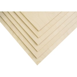 Premium Baltic Birch Plywood,3 mm 1/8"x 12"x 18" Thin Wood 6 Flat Sheets with B/BB Grade Veneer for DIY Arts and Crafts,Woodworking,Scroll Sawing Projects,Painting,Drawing,Laser Cutting Projects
