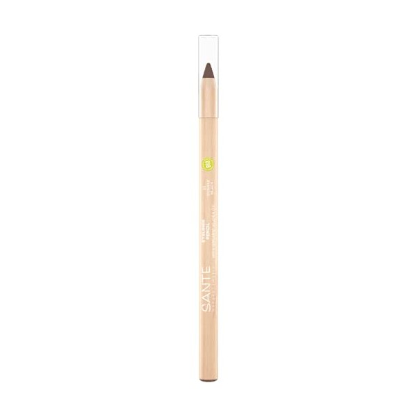 SANTE Naturkosmetik Eyeliner Pencil 02 Deep Brown, Kajal Eyeliner in Brown Colour, Eye Pen, Colour-Intensive Creamy Texture, Vegan, 1.14 g