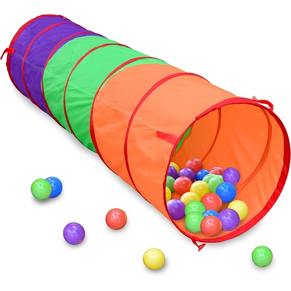 6 Foot Play Tunnel – Indoor Crawl Tube for Kids | Adventure Pop Up Toy Tent – Sunny Days Entertainment