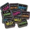 Ashley Productions Non-Magnetic Mini Whiteboard Erasers, Character Building, 10 Per