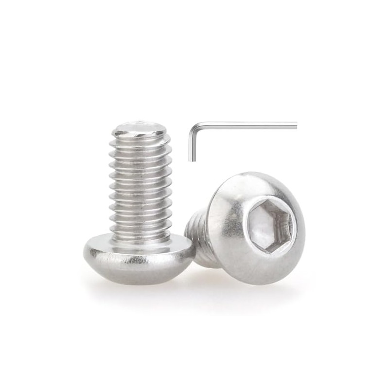 M3 x 6 mm, 100 tornillos de cabeza de botón,