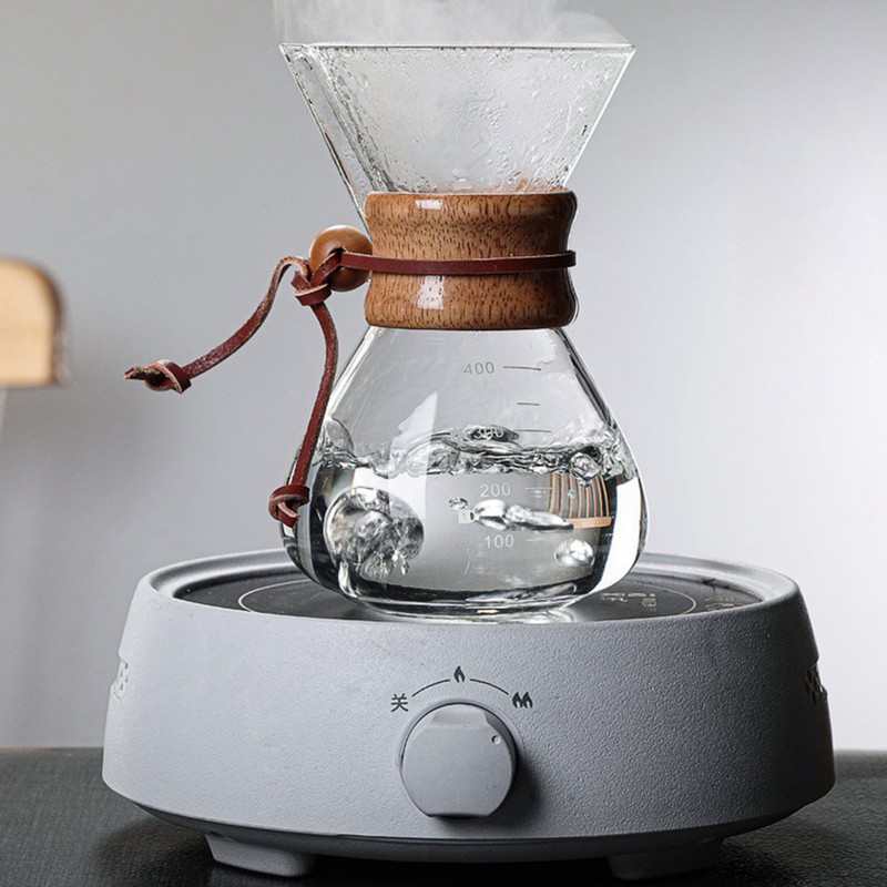 Pour Over Coffee Maker 400ml Double Layer Filter V Spout