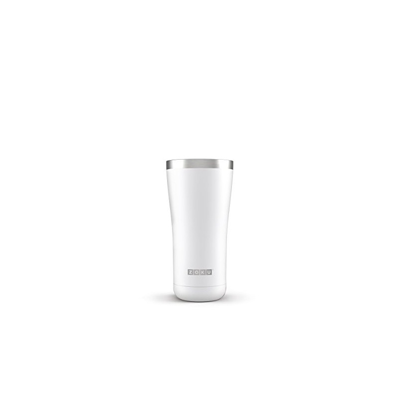 Zoku Vacuum Insulated Stainless Steel Tumbler, 600ml, White