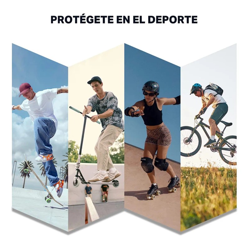 Kit De Proteccion Casco Rodilleras Coderas Muñequeras Niños