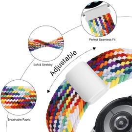 Vancle Replacement Band for Garmin Vivoactive 4 Watch Bands/Garmin Forerunner 255/265 / Forerunner 935/945 Bands, Nylon Sports Loop Strap Wristbands for Garmin Forerunner Smartwatch Women Men (Colorful)