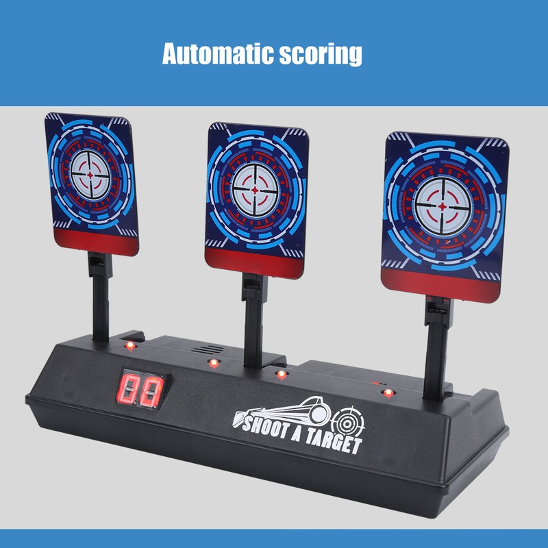 Electronic Shooting Target Auto Reset Scoring Target Sound Light Outdoor