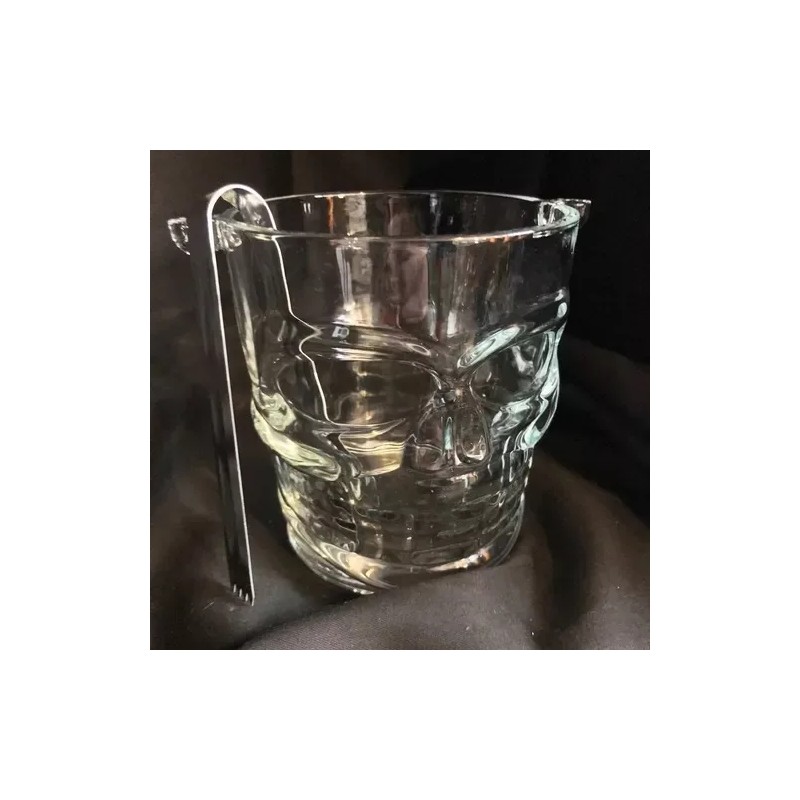 Quality Hielera De Cristal Craneo Calavera Con Pinzas 950ml