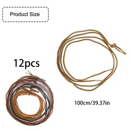 Tabanzhe 12 Pairs Round Boot Laces,Heavy Duty Non Slip Lace,Wear-Resistant and Sturdy Boot Laces,for Hiking Walking Outdoor Boots and Casual Footwear