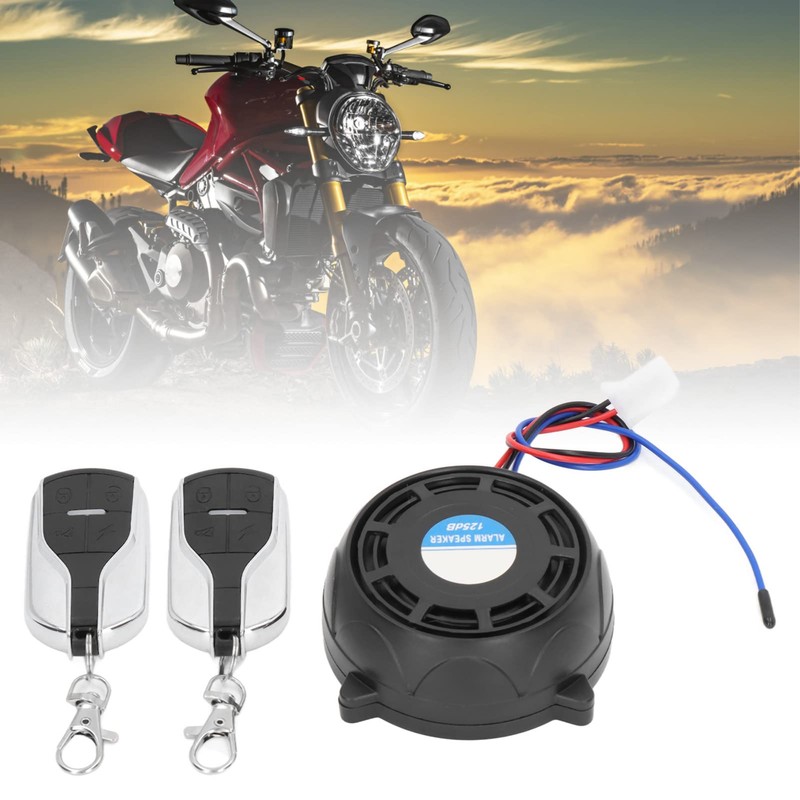 Motorcycle Alarm System Anti Theft Security System 2 Controllers 12