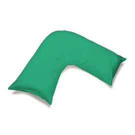 M Fabrics Poly-Cotton Plain Dyed V Pillowcase Cover - Easy Care, Machine Washable - Available in 25 Colours - V Shaped Pillow Case 81x38cm (Teal)