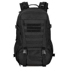 HUNTVP Military Backpack MOLLE Tactical Backpack Rucksack Gear Assault Pack Daypack for Hunting Camping Hiking Backpack 30L (Black)
