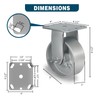 CWfutureparts 5" x 2" Heavy Duty Industrial Casters, 1000 lbs